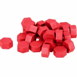 ARTEMIO - Perles de cire hexagonales - rouge + orange