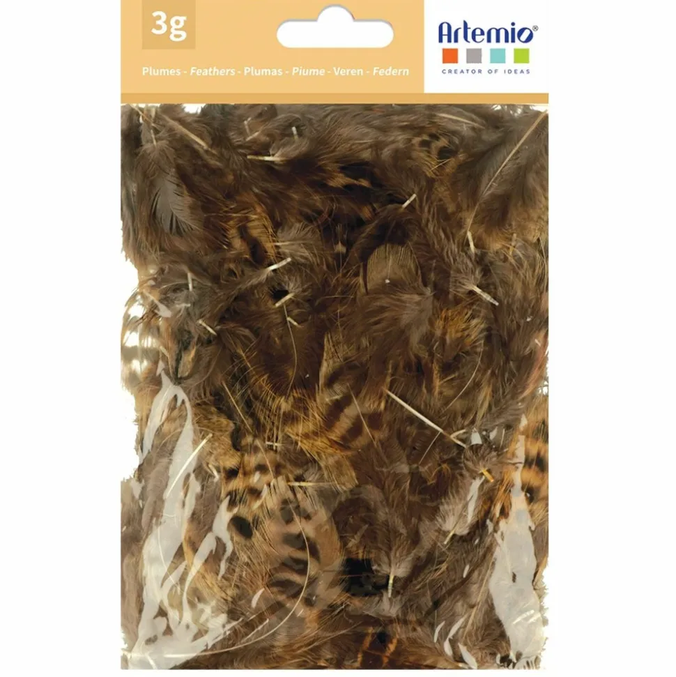 ARTEMIO - Plumes tigrées 3-6 cm - 3 g