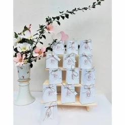 ARTEMIO - Présentoir bois à 4 étagères 38 x 32 x 26 cm