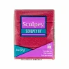 ARTEMIO - Pâte polymère sculpey 57 g - rouge grenat pailleté