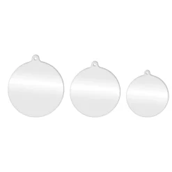 ARTEMIO - Set 3 boules Noël transparentes rondes acryliques