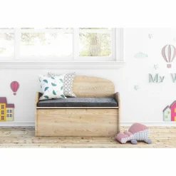 ASTIGARRAGA - Banc coffre de rangement en pin brut 78 litres