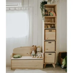 ASTIGARRAGA - Banc coffre de rangement en pin brut 78 litres