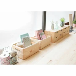 ASTIGARRAGA - Caisse en bois de rangement 30 x 20 x 14 cm