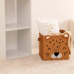 ATMOSPHERA - Boîte de rangement enfant design velours douceur - l. 29 x l. 29 cm