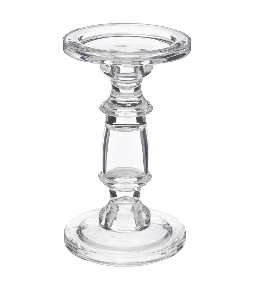 ATMOSPHERA - Bougeoir chandelier en verre h 19 cm