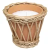 ATMOSPHERA - Bougie parfumée citronnelle 120 g pot en terre cuite avec support en rotin