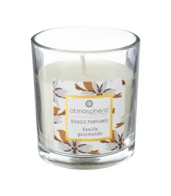 ATMOSPHERA - Bougie parfumée vanille gourmande pot en verre 110 g