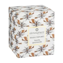 ATMOSPHERA - Bougie parfumée vanille gourmande pot en verre 110 g