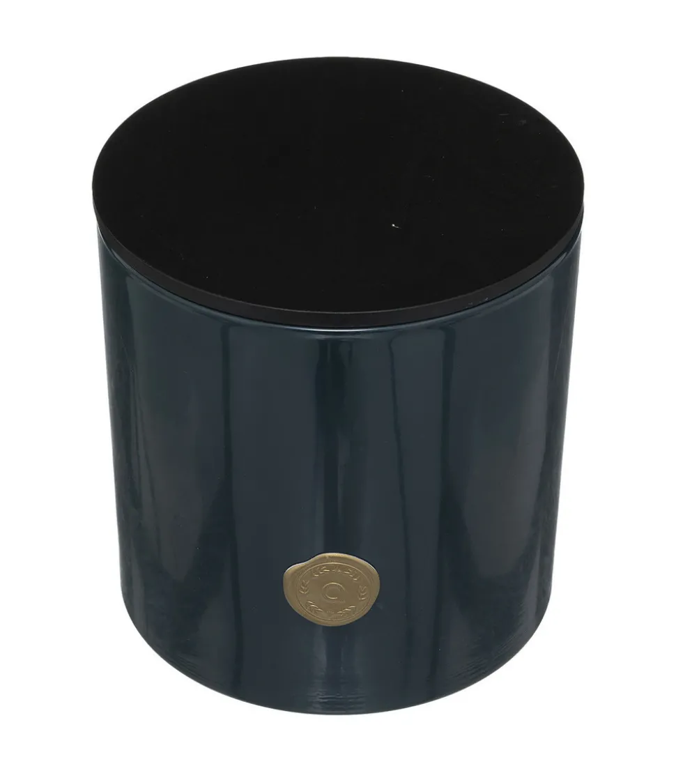 ATMOSPHERA - Bougie parfumée fève tonka dans pot en verre bleu 1200 g