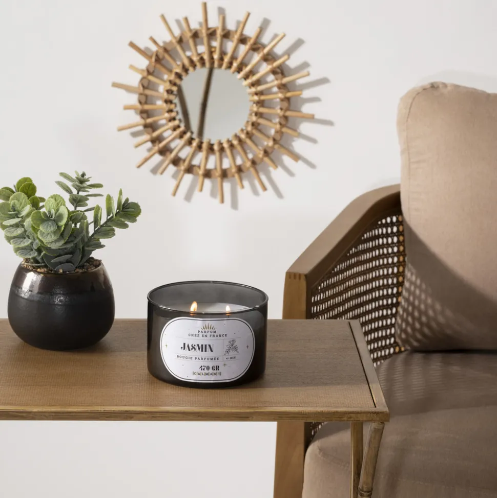 ATMOSPHERA - Bougie parfumée pot en verre 470 g parfum jasmin