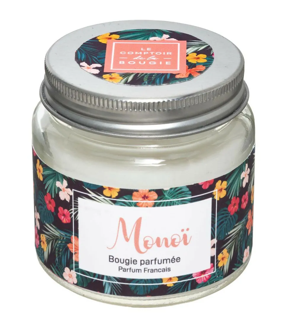 ATMOSPHERA - Bougie parfumée monoï pot en verre avec couvercle 65 g