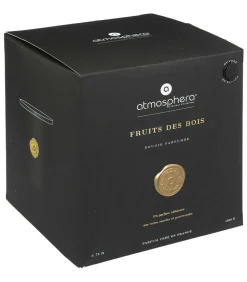 ATMOSPHERA - Bougie parfumée fruits des bois dans pot en verre noir 1200 g