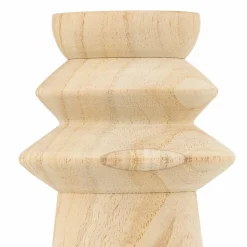 ATMOSPHERA - Duo de bougeoirs en bois - beige