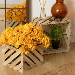 ATMOSPHERA - Ensemble de 2 caisses en bois - beige