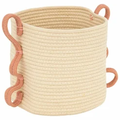 ATMOSPHERA - Ensemble de 2 paniers en coton et polyester - beige et marron