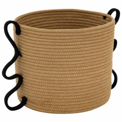 ATMOSPHERA - Ensemble de 2 paniers en coton et polyester - beige et marron