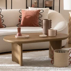 ATMOSPHERA - Ensemble de 2 paniers en coton et polyester - beige et marron