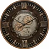 ATMOSPHERA - Horloge avec mécanisme en métal - diam 59 cm - marron