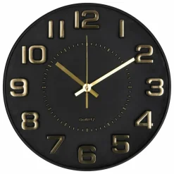 ATMOSPHERA - Horloge chiffres 3d - diam 30 cm - noir