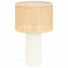 ATMOSPHERA - Lampe cylindre en céramique - h. 47 cm - blanc
