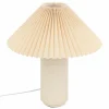ATMOSPHERA - Lampe cylindre en céramique - h. 38 cm - beige