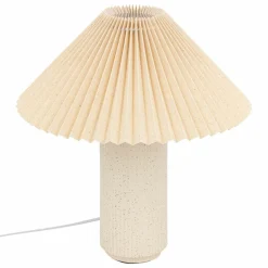 ATMOSPHERA - Lampe cylindre en céramique - h. 38 cm - beige
