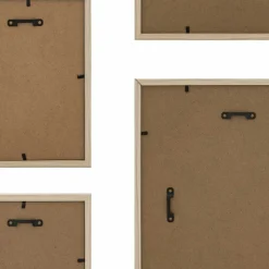 ATMOSPHERA - Lot de 5 cadres photos en bois - beige