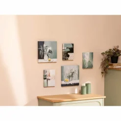 ATMOSPHERA - Lot de 5 toiles imprimées serenata - vert