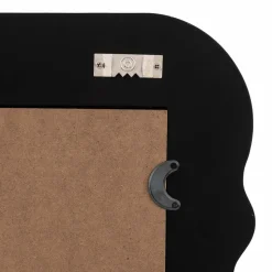 ATMOSPHERA - Miroir en bois vagues - 40 x 55 cm - noir