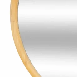 ATMOSPHERA - Miroir rond en bois - diam 55 cm - marron