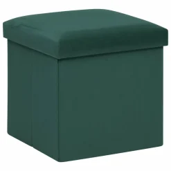 ATMOSPHERA - Pouf de rangement pliable en velours