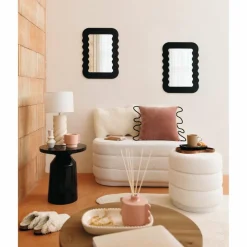 ATMOSPHERA - Pouf en bouclette kemi - blanc