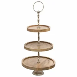 ATMOSPHERA - Serviteur rond en bois 3 étages