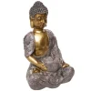 ATMOSPHERA - Statue décorative bouddha en résine avec photophore h 37 cm