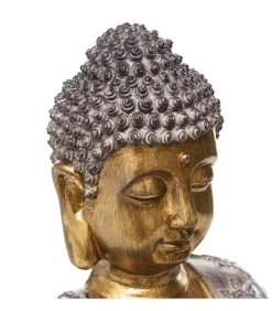 ATMOSPHERA - Statue décorative bouddha en résine avec photophore h 37 cm