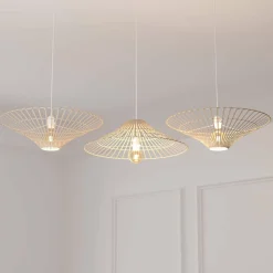 ATMOSPHERA - Suspension réversible en bambou - diam 56 cm - beige