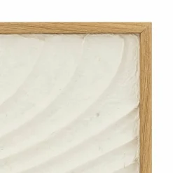 ATMOSPHERA - Tableau en relief vagues - 80 x 80 cm - blanc