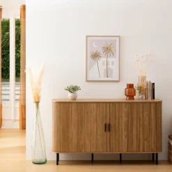 ATMOSPHERA - Toile imprimée encadrée medina - 45 x 60 cm - beige et doré