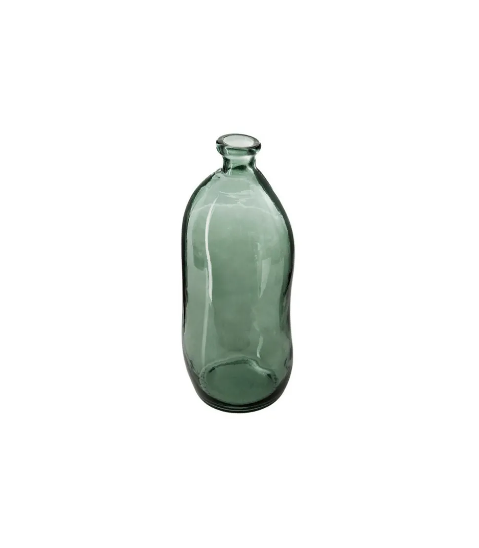 ATMOSPHERA - Vase bouteille en verre recyclé vert kaki h 35 cm