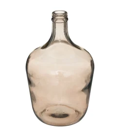 ATMOSPHERA - Vase dame jeanne en verre recyclé gris fumé d 18 x h 30 cm
