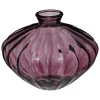 ATMOSPHERA - Vase en verre recyclé rose d 19 x h 14 cm