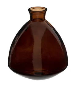 ATMOSPHERA - Vase en verre recyclé brun d 16 x h 19 cm