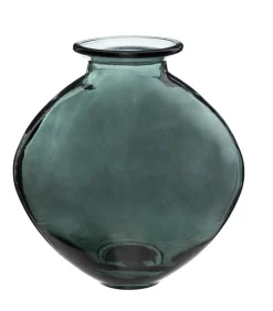 ATMOSPHERA - Vase en verre recyclé vert d. 24 x h. 26 cm