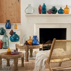 ATMOSPHERA - Vase en verre recyclé vert d. 24 x h. 26 cm