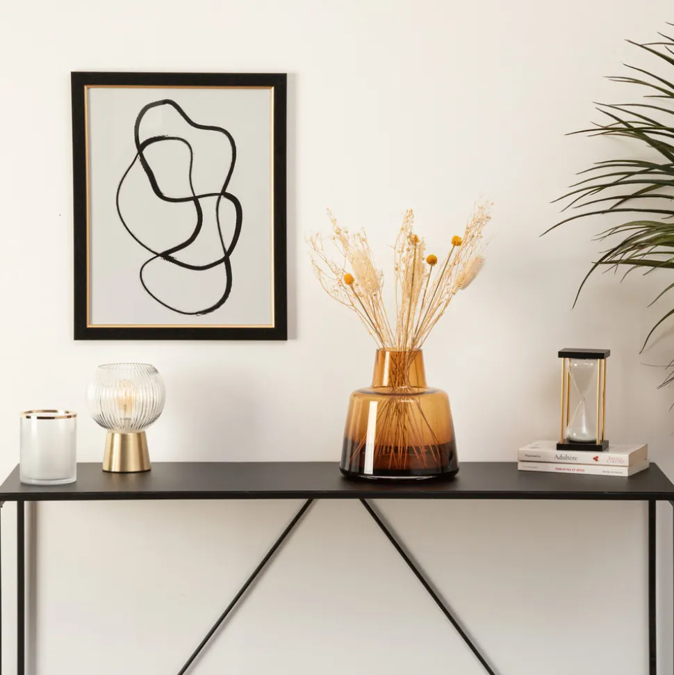 ATMOSPHERA - Vase épaule en verre ambre h 23 cm