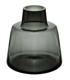 ATMOSPHERA - Vase épaule en verre gris h 23 cm