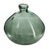 ATMOSPHERA - Vase rond en verre recyclé vert kaki h 23 cm