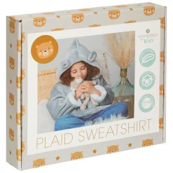 ATMOSPHERA CREATEUR D'INTERIEUR - Plaid sweatshirtshirtshirt capuche "ours" - gris