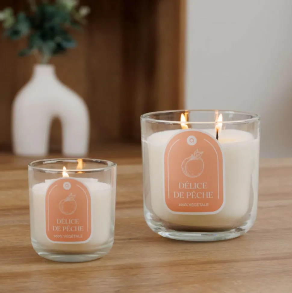 ATMOSPHERA CREATEUR D'INTERIEUR - Bougie parfumée " floa" pêche 350g